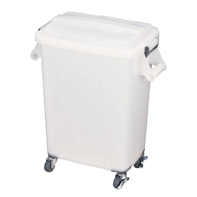 トンボ　厨房ペール（キャスター付） 45型　ナチュラル 1個（ご注文単位1個）【直送品】