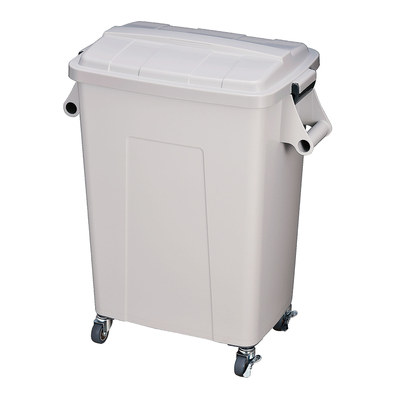 トンボ　厨房ペール（キャスター付） 70型　グレー 1個（ご注文単位1個）【直送品】