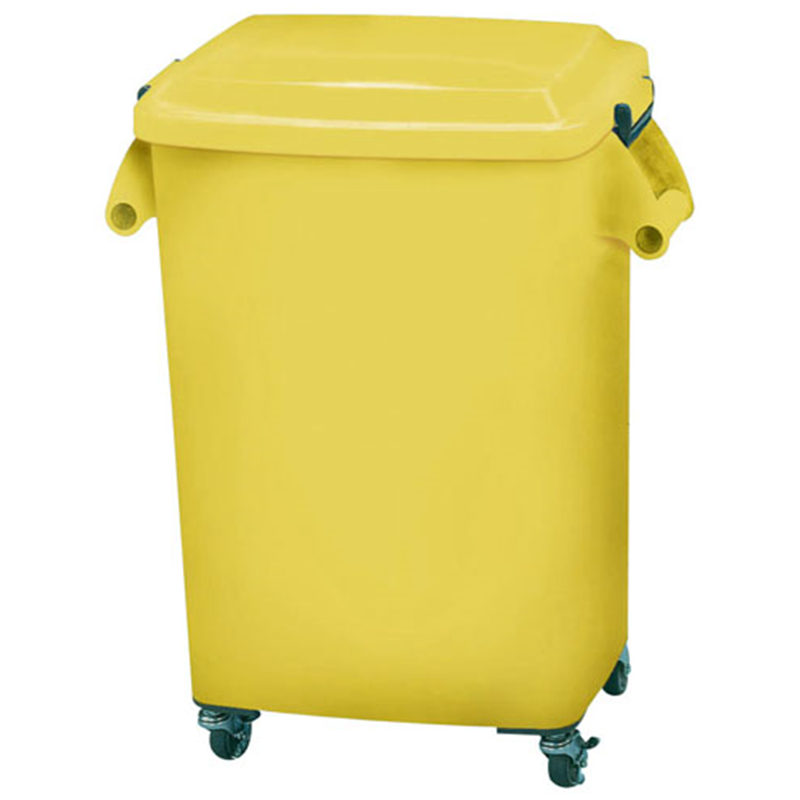 厨房ペール（キャスター付） CK-45　イエロー 1個（ご注文単位1個）【直送品】