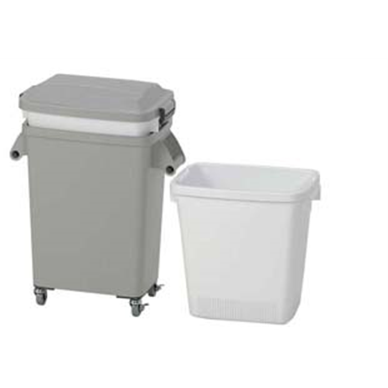 水切り厨房ペール（キャスター付） CW-70　グレー 1個（ご注文単位1個）【直送品】