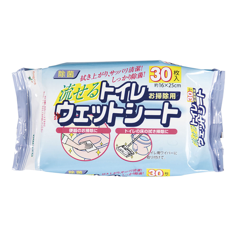 トイレ用ウェットシート(30枚入) SQ058 1個(ご注文単位1個)【直送品】