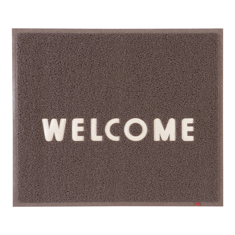 3M　文字入マット　WELCOME 茶 1箱（ご注文単位1箱）【直送品】