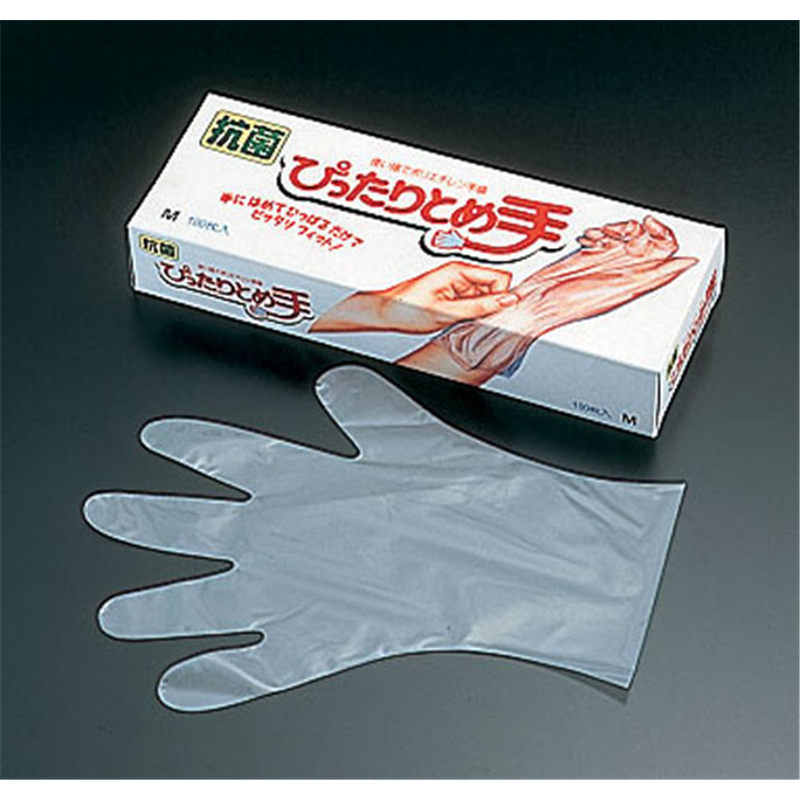 抗菌ぴったりとめ手　ディスポグローブ　M （100枚入） 1箱（ご注文単位1箱）【直送品】