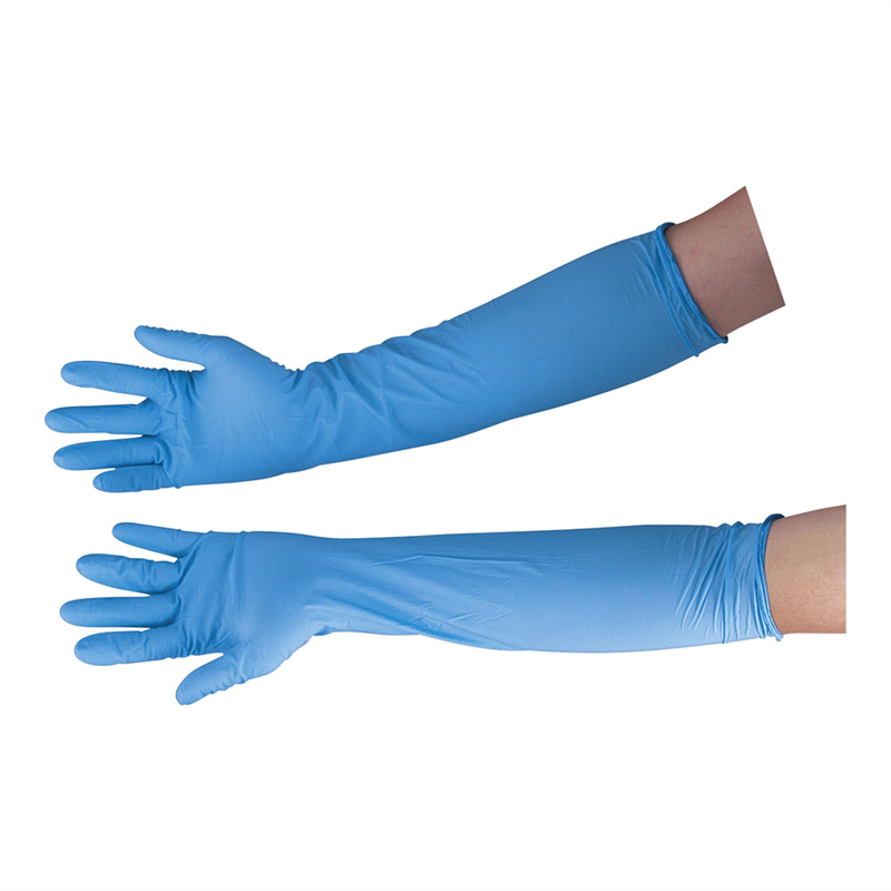 ニトリーノロング500ブルー（50枚入） M 1袋（ご注文単位1袋）【直送品】