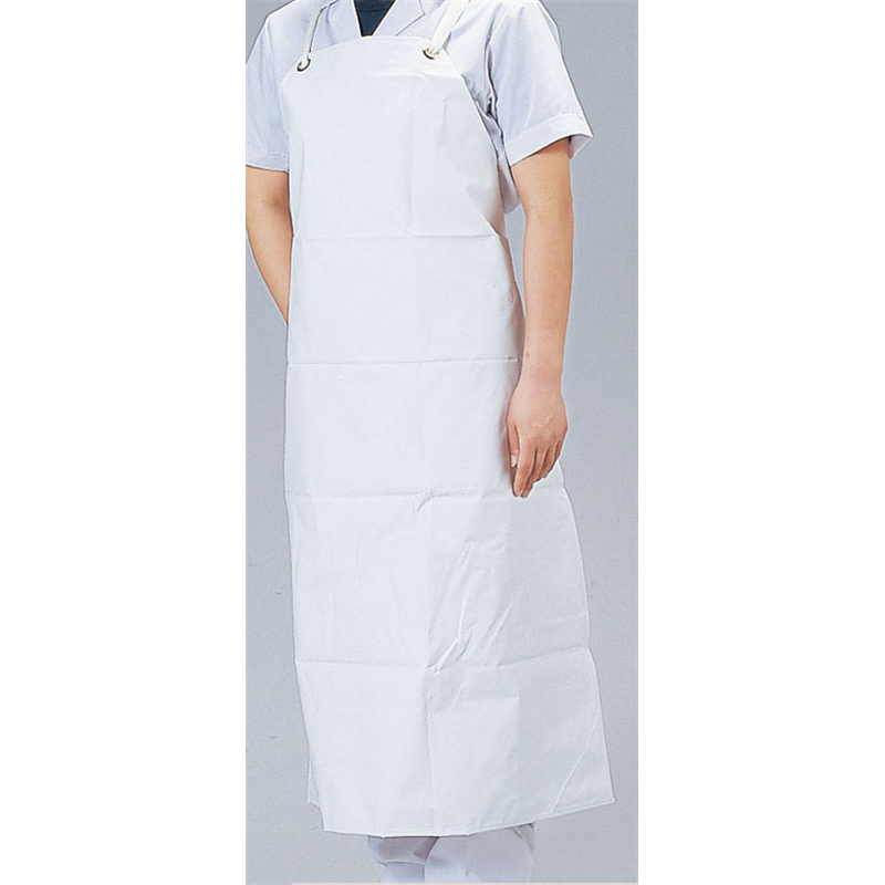 シャバルバ674　胸付前掛（抗菌加工） ホワイト　L 1袋（ご注文単位1袋）【直送品】