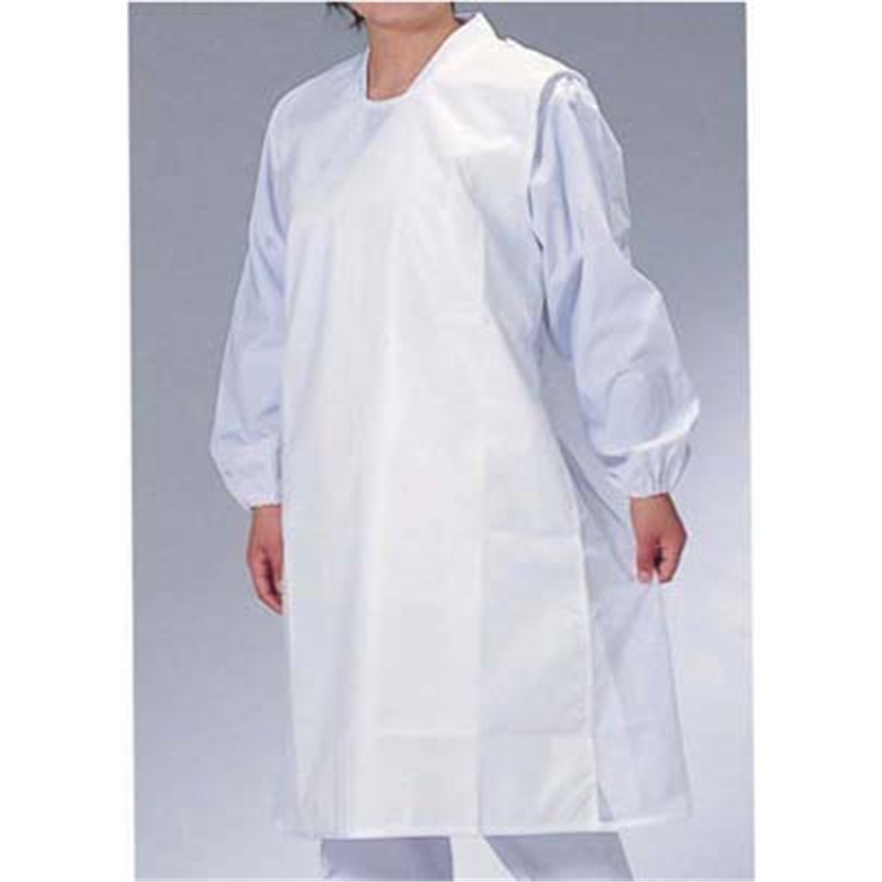 センシア　エプロン　袖無後メッシュタイプ E1100-0　ホワイト 1袋（ご注文単位1袋）【直送品】