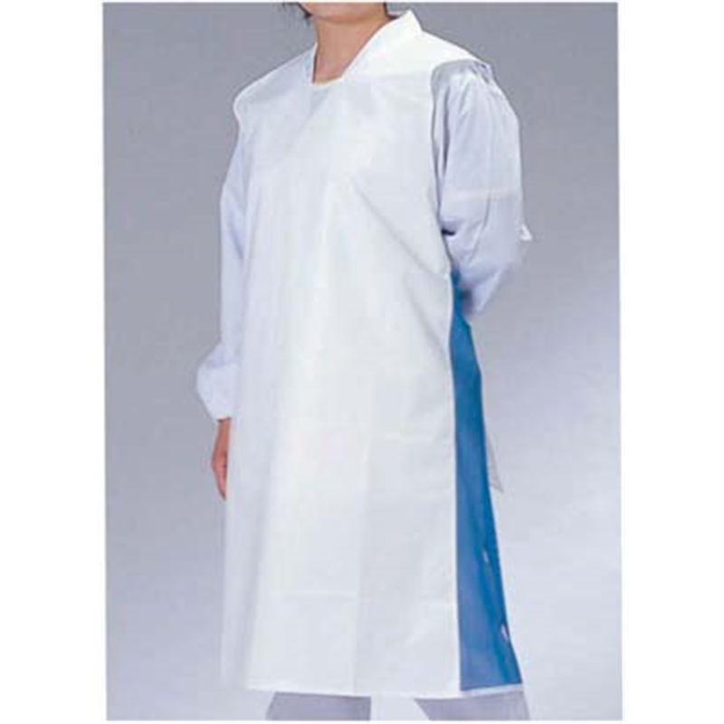 センシア　エプロン　袖無後メッシュタイプ E1100-1　ブルー 1袋（ご注文単位1袋）【直送品】