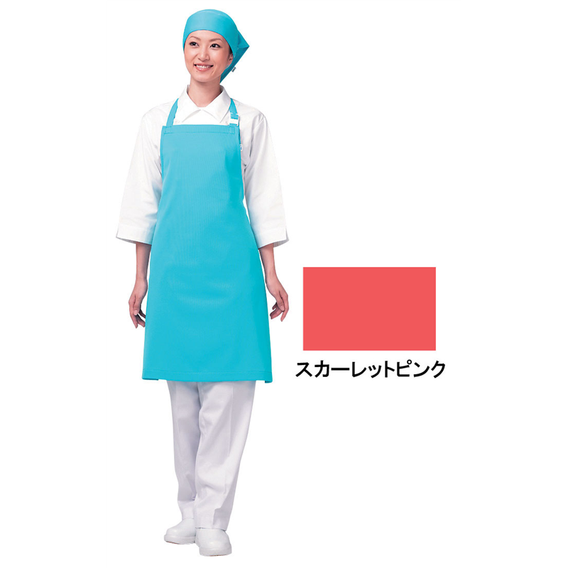 アイメッシュエプロン　首掛けタイプ E5200　44Sピンク 1袋（ご注文単位1袋）【直送品】