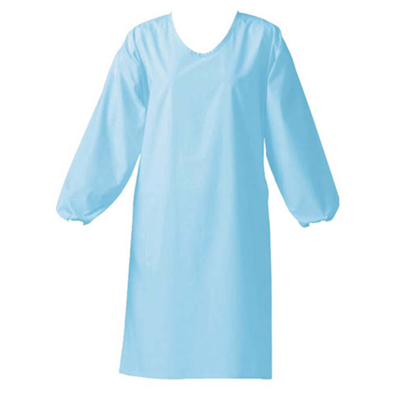 ウルトラ・ドライエプロン 袖付タイプ E1204-1 ブルー 1袋(ご注文単位1袋)【直送品】