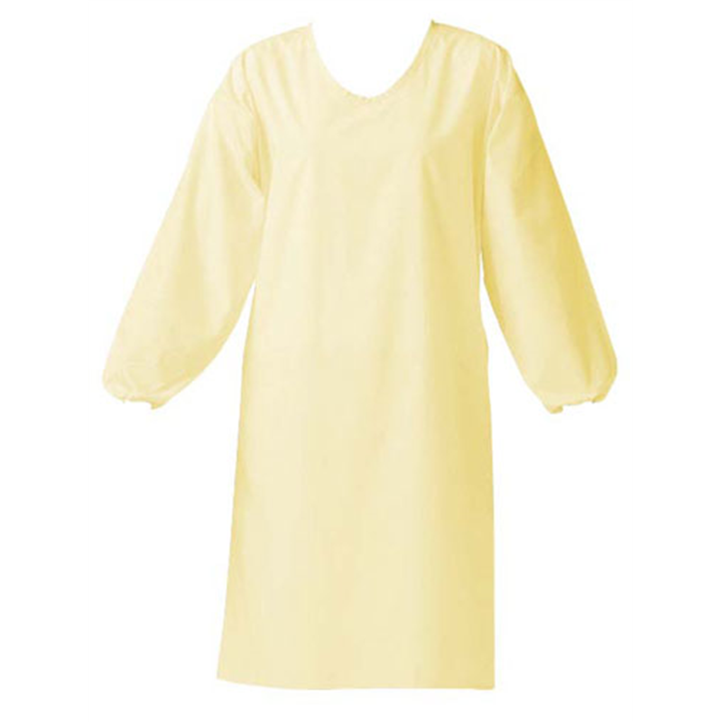 ウルトラ・ドライエプロン 袖付タイプ E1204-3 クリーム 1袋(ご注文単位1袋)【直送品】