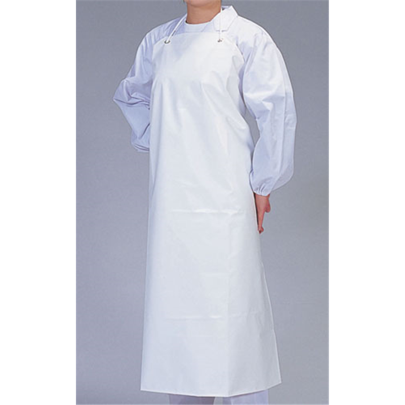 デリカウレタン胸付前掛 ホワイト M 1袋(ご注文単位1袋)【直送品】