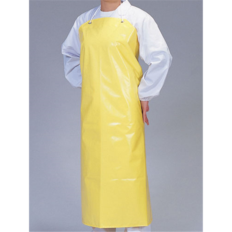 デリカウレタン胸付前掛 イエロー L 1袋(ご注文単位1袋)【直送品】