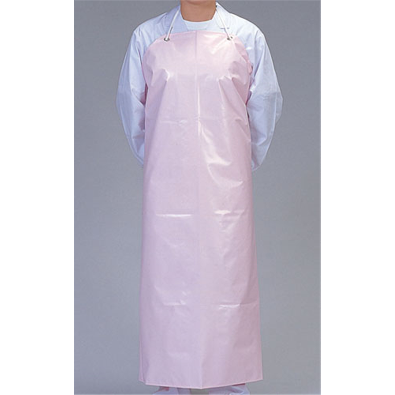 デリカウレタン胸付前掛 ピンク L 1袋(ご注文単位1袋)【直送品】