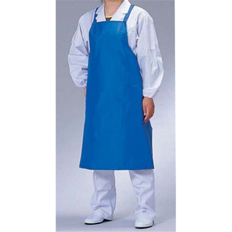 らくらくドライエプロン (水洗い用) D-1 ブルー 1袋(ご注文単位1袋)【直送品】