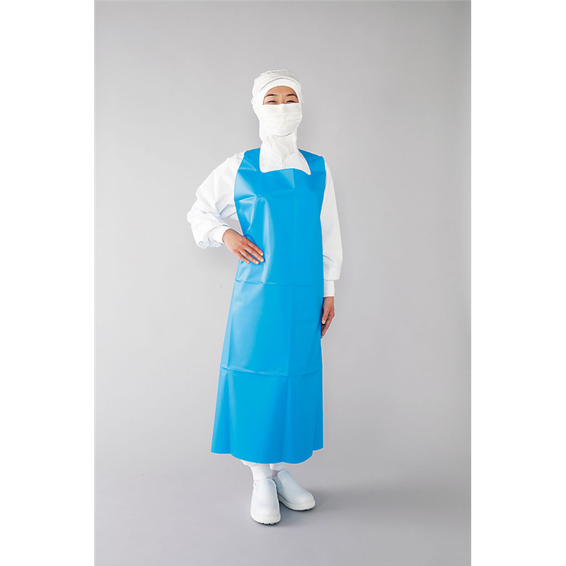 ウレタン打抜エプロン　レッジェーロン E-50　L　ブルー 1袋（ご注文単位1袋）【直送品】