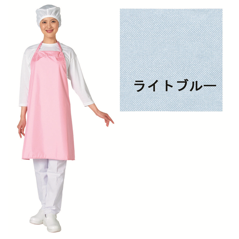 パステックエプロン　E1520 ライトブルー 1袋（ご注文単位1袋）【直送品】