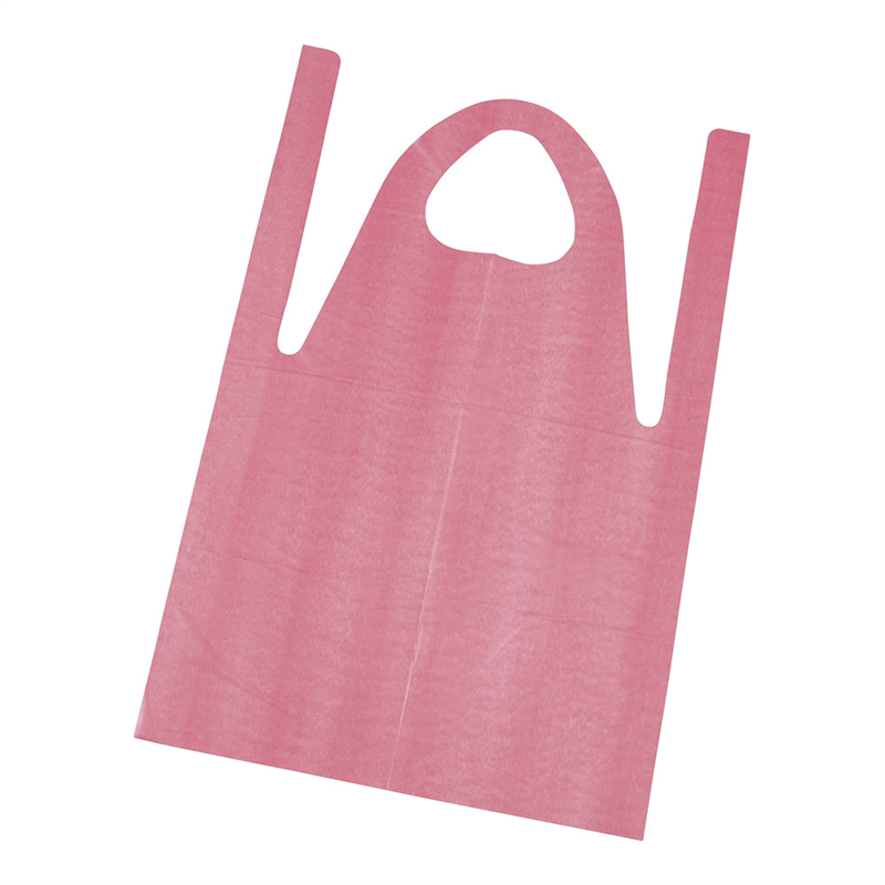 ローコスエプロン ショート(50枚入) BA-1 ピンク 1袋(ご注文単位1袋)【直送品】