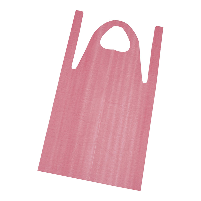 ローコスエプロン ロング(50枚入) BA-2 ピンク 1袋(ご注文単位1袋)【直送品】