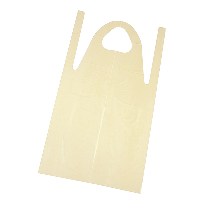 ローコスエプロン ロング(50枚入) BA-2 イエロー 1袋(ご注文単位1袋)【直送品】