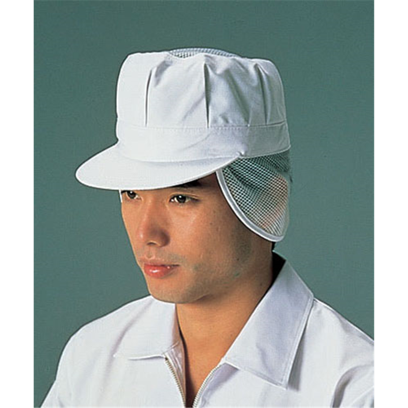 八角帽子メッシュ付　G-5003 （ホワイト）　M 1袋（ご注文単位1袋）【直送品】