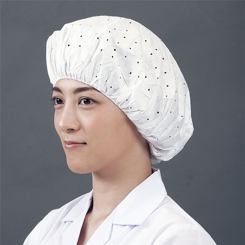 つくつく帽子(電石不織布) EL-102 L ホワイト(100枚入) 1袋(ご注文単位1袋)【直送品】