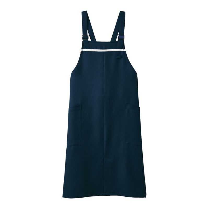 エプロン 男女兼用 5-889 ネイビー/グレー 1袋(ご注文単位1袋)【直送品】