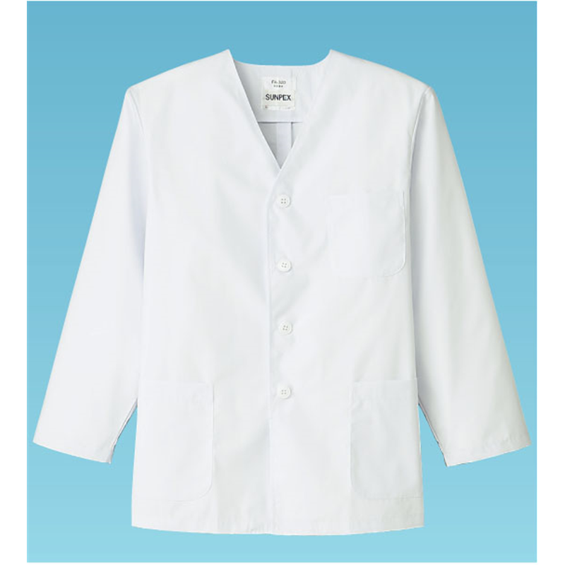 男性用調理衣　長袖　FA-320 4L 1袋（ご注文単位1袋）【直送品】