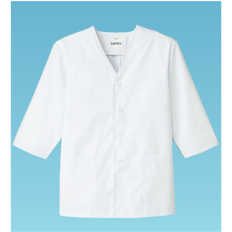 男性用調理衣　七分袖　FA-323 M 1袋（ご注文単位1袋）【直送品】