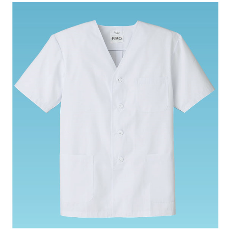 男性用調理衣　半袖　FA-322 L 1袋（ご注文単位1袋）【直送品】