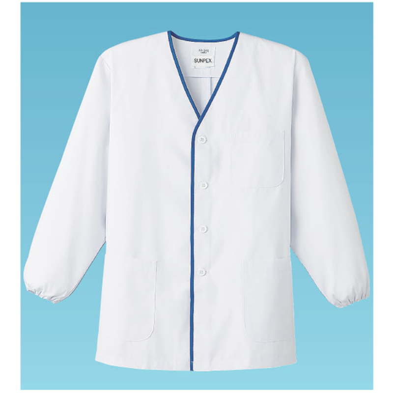 男性用デザイン白衣　長袖　FA-346 3L 1袋（ご注文単位1袋）【直送品】