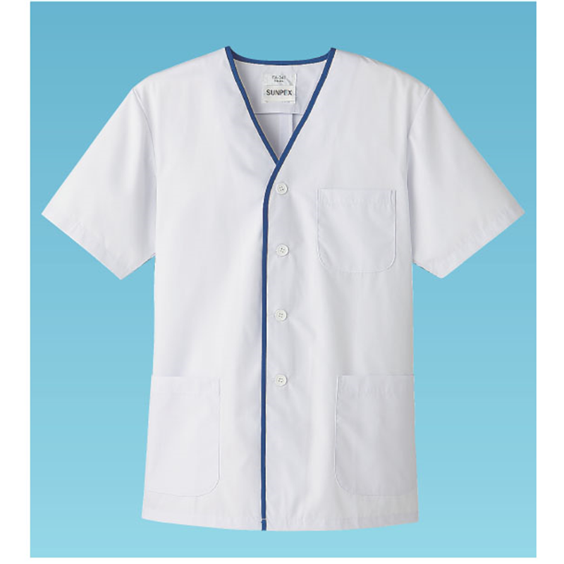 男性用デザイン白衣　半袖　FA-347 3L 1袋（ご注文単位1袋）【直送品】