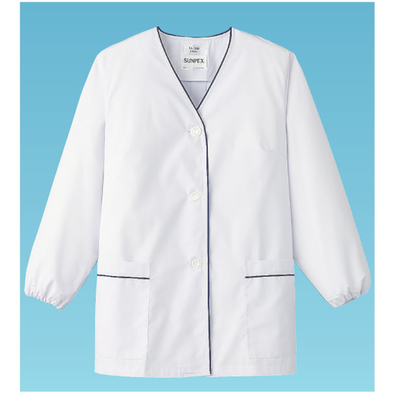 白衣・長袖 FA-380 (ホワイト) L 1袋(ご注文単位1袋)【直送品】