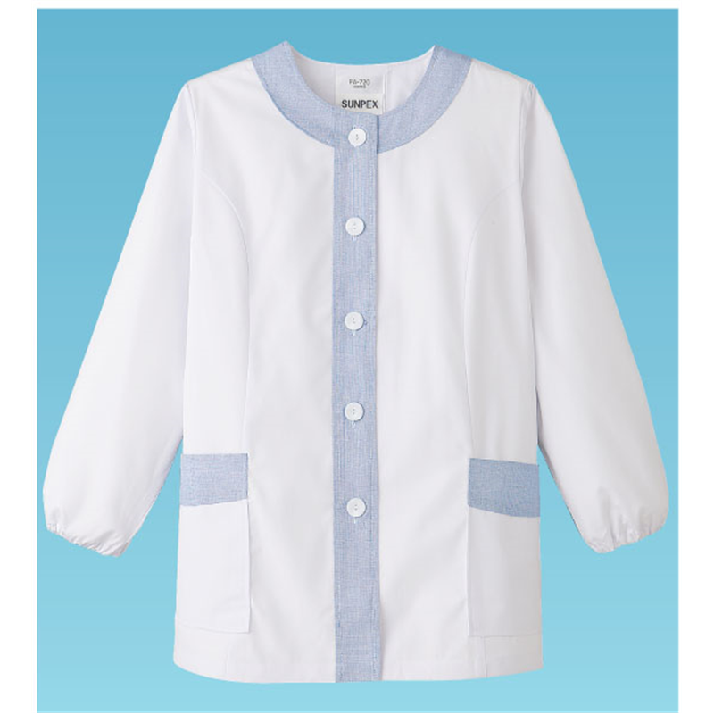 女性用デザイン白衣 長袖 FA-720 M 1袋(ご注文単位1袋)【直送品】