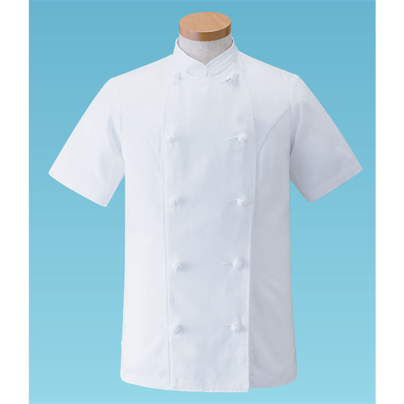 女性用コックコート・半袖KG-428 M　（ホワイト） 1袋（ご注文単位1袋）【直送品】