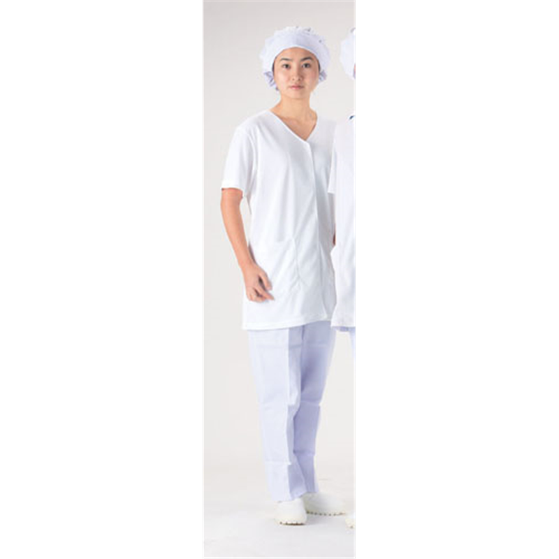 テクノファインコート 女子襟無し半袖白衣 NR-449 4L 1袋(ご注文単位1袋)【直送品】