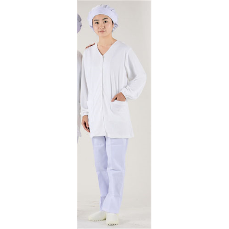 テクノファインコート 女子襟無し長袖白衣 NR-448 S 1袋(ご注文単位1袋)【直送品】