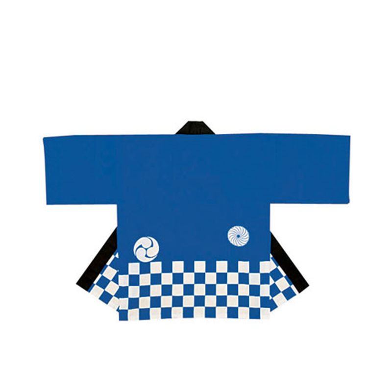 無地市松袢天（帯付）　KH-20401 青 1袋（ご注文単位1袋）【直送品】