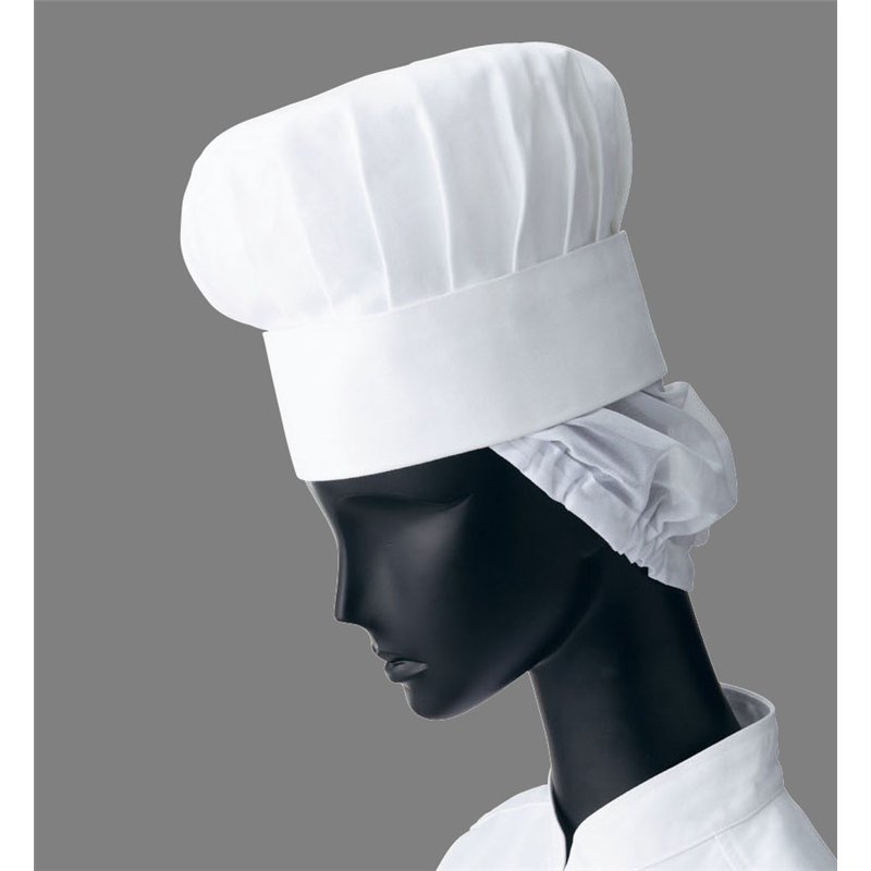 コック帽メッシュ付　BKC-16 3L　（ホワイト） 1袋（ご注文単位1袋）【直送品】