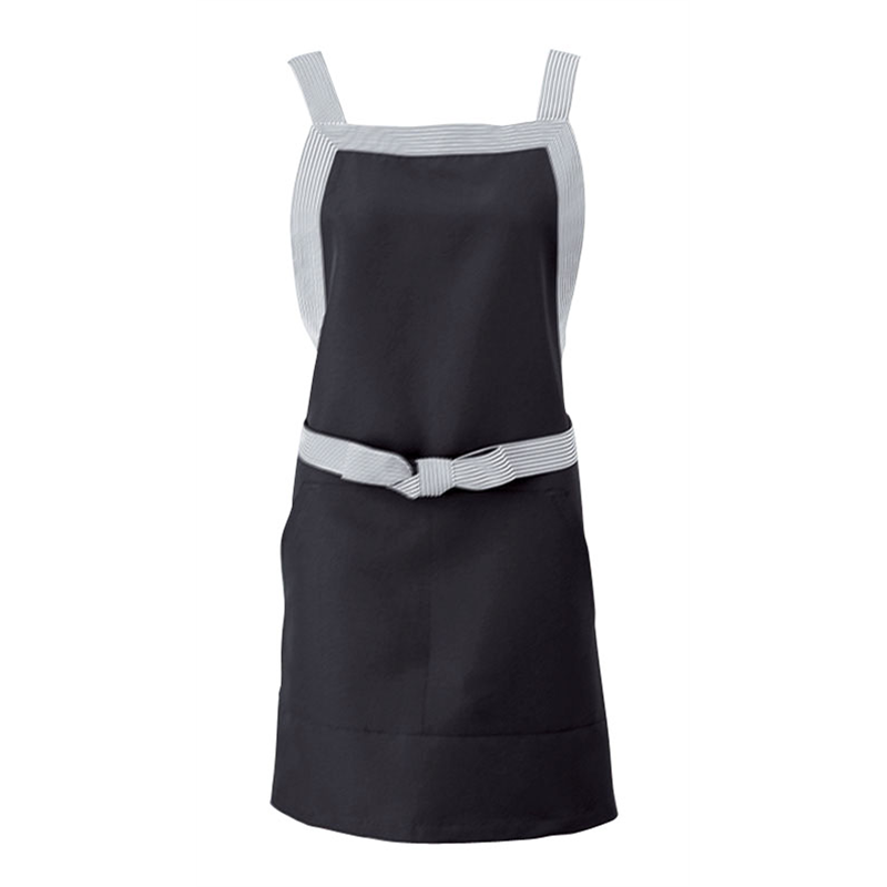 エプロン EA-1876 (黒) M 1袋(ご注文単位1袋)【直送品】