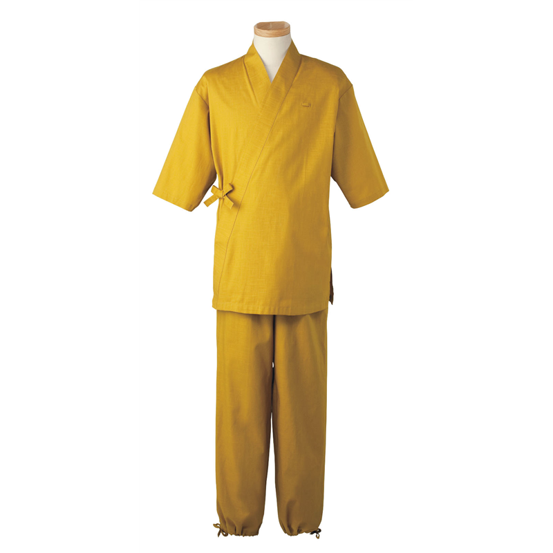 男女兼用　作務衣パンツ　H-2096 L　（カラシ） 1袋（ご注文単位1袋）【直送品】