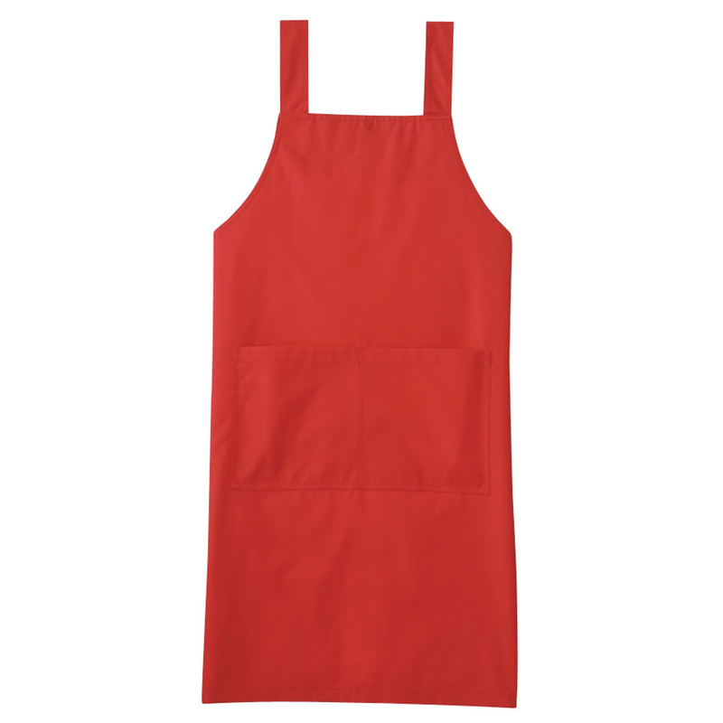 エプロン A-1769 L (レッド) 1袋(ご注文単位1袋)【直送品】