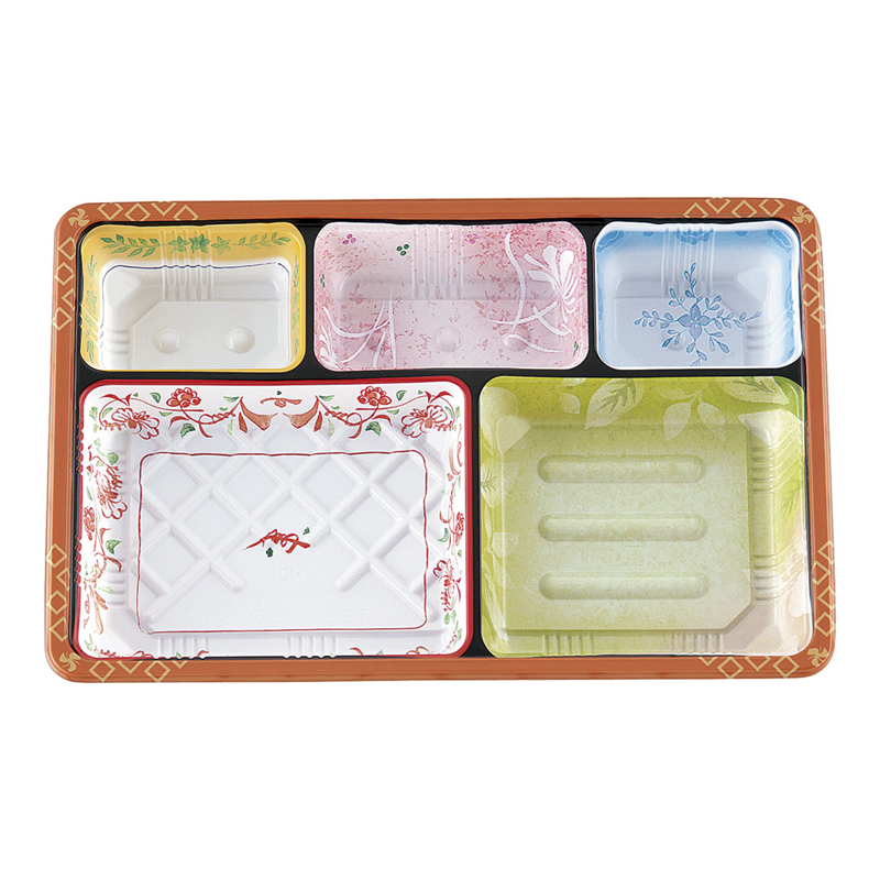 夢彩ごぜん（50枚入）TSR-BOX 90-60　中仕切4　柄付 1袋（ご注文単位1袋）【直送品】