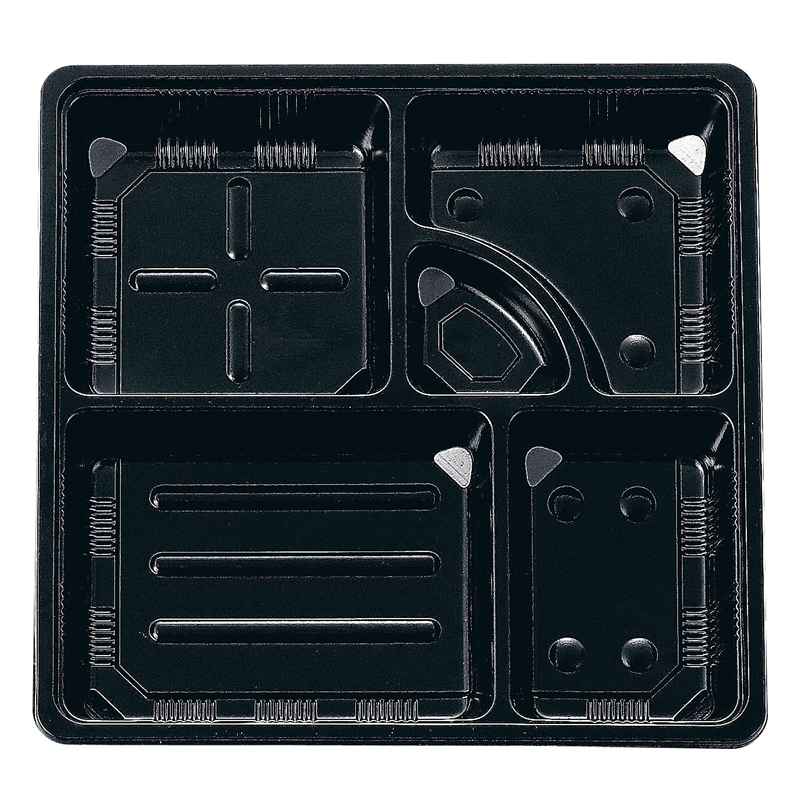 夢彩ごぜん（50枚入）TSR-BOX 80-80　中仕切Ⅰ　黒 1袋（ご注文単位1袋）【直送品】