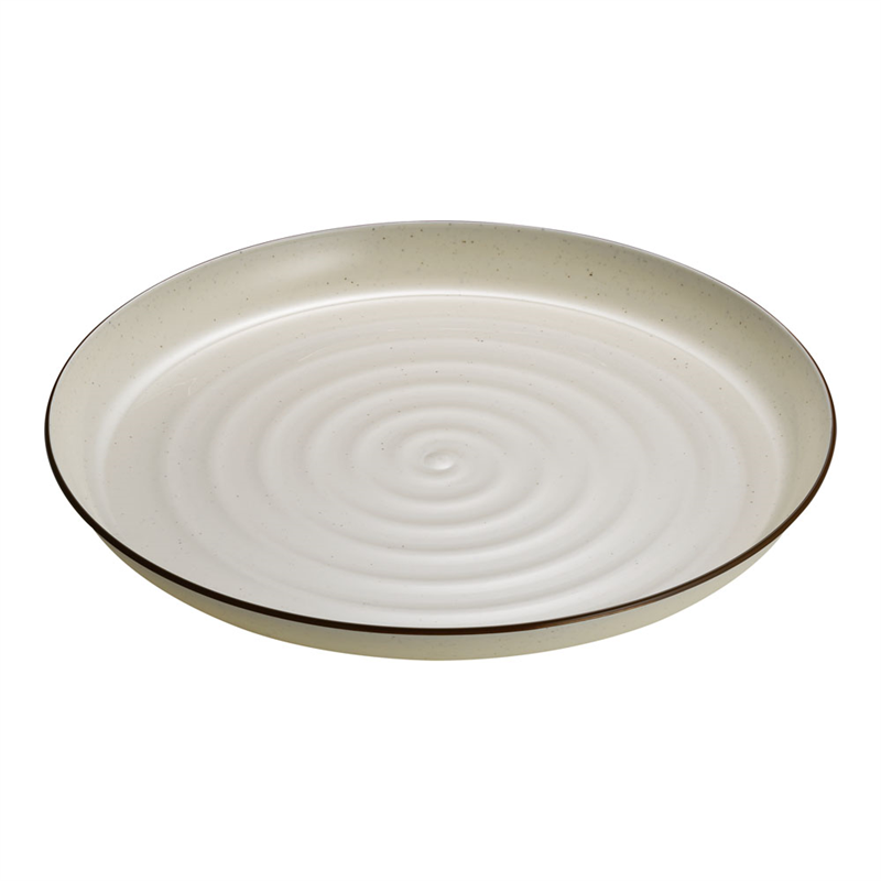 プラ容器 益子 茶フチ 37(10枚入) 1袋(ご注文単位1袋)【直送品】