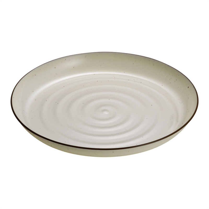 プラ容器 益子 茶フチ 30(10枚入) 1袋(ご注文単位1袋)【直送品】