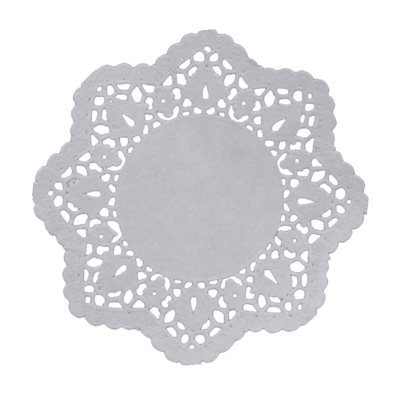 ドイリー　丸型レースペーパー （100枚入）　4号 1袋（ご注文単位1袋）【直送品】