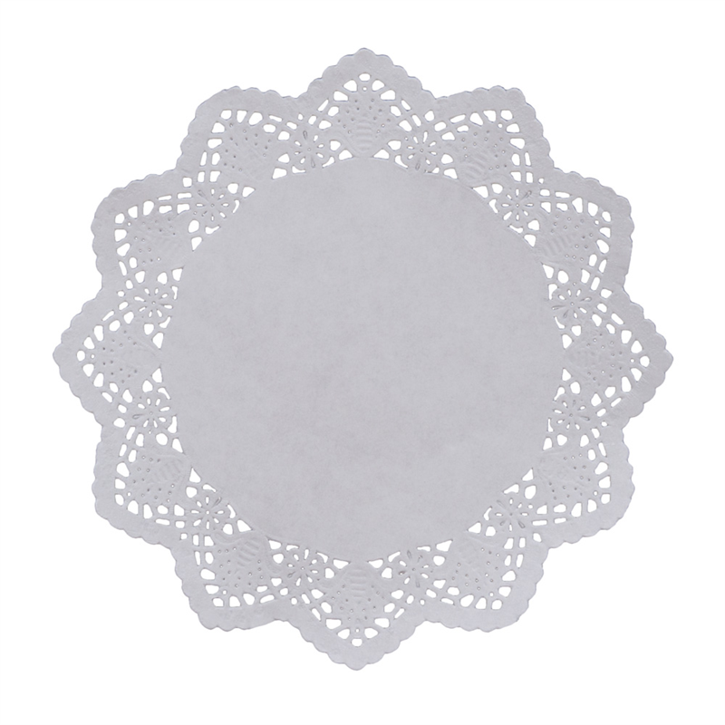 ドイリー　丸型レースペーパー （100枚入）　8号 1袋（ご注文単位1袋）【直送品】