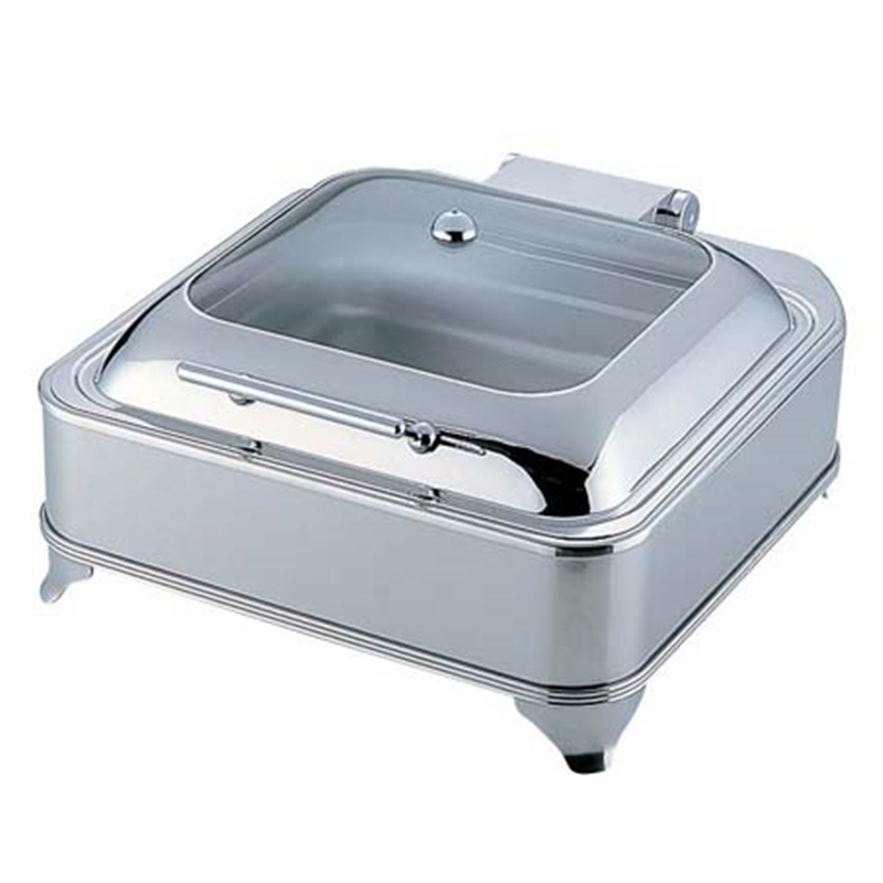 KINGO電気角チェーフィングディッシュ （ガラスカバータイプ）D202 1箱（ご注文単位1箱）【直送品】