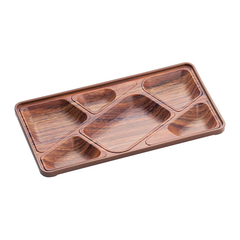 ポリプロピレン ランチプレート FN-5 マホガニー 1個(ご注文単位1個)【直送品】