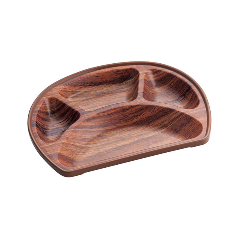 ポリプロピレン ランチプレート FN-6 マホガニー 1個(ご注文単位1個)【直送品】